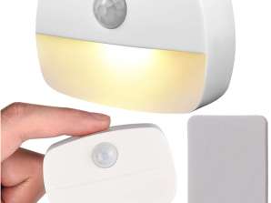 Öövalgus juhtmevaba LED-liikumisanduriga lamp AAA akutoitel