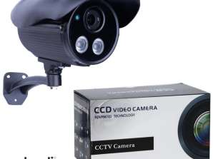 700TVL 1/3 CMOS 8mm objektīvs 2 IR masīva nakts videonovērošanas sistēma Vision ūdensizturīga āra videonovērošanas drošības kamera ar kronšteinu - melna