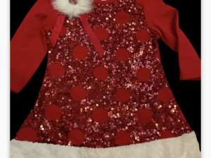 Slavnostní vánoční šaty pro dívky ve věku 2 až 13 let – velkoobchodní balení 100 ks za speciální cenu