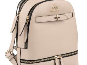 LA MARTINA women's backpack made of high-quality 100% calf leather_TAN_LM801M