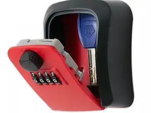 Herzberg HG 03800: jauna vieda ūdensnecaurlaidīga bezatslēgas drošības kaste sarkana