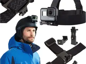 Soporte para casco de diadema 2 en 1 para teléfono con cámara de acción GoPro He