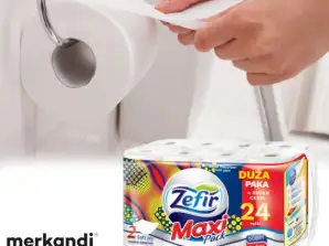 Toilettenpapier 24 Rollen - 2-lagig - 150 Blatt - 100% Zellulose