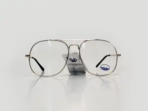 Průhledné módní brýle Visionmania se zlatými obroučkami 1902BPZT