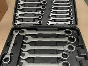 Combination Wrench Case with Fixed Ratchet 22 pcs, tools