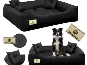 Suņu gultas rotaļu ratiņš PRESTIGE 75x65 cm Ūdensizturīgs melns