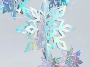 3D holografiska snöflingor (6 st) HOLOFLAKE