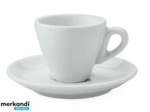 Espresso porcelain cup with plate   set of 2