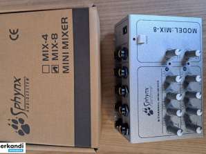 Mini mixer Sphynx Mix8 per uso professionale - Soluzione di mixaggio audio compatta e versatile