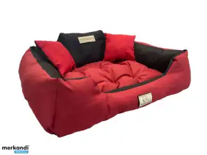 Hondenmand box KINGDOG 75x65 cm Gepersonaliseerd Waterdicht Rood