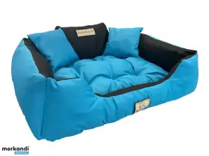 Corralito cama para perros KINGDOG 75x65 cm Personalizado Impermeable Azul