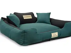 Corralito cama para perros KINGDOG 75x65 cm Personalizado INAMOVIBLE Antideslizante Verde