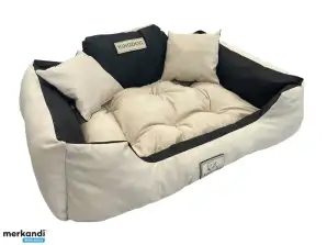 Dog bed playpen KINGDOG 100x75 cm Personalized Waterproof Beige