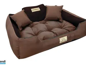 Țarc de joacă pentru pat câine KINGDOG 75x65 cm Personalizat Impermeabil Maro