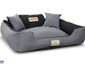 Dog bed playpen KINGDOG 115x95 cm Personalized UNMOVABLE Antislip Gray