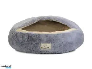 Šunų lova FLUFFY 70 cm Šviesiai pilka