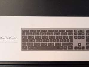 Wireless Keyboard & Mouse Combo for Minimalist, Wire-Free Desks