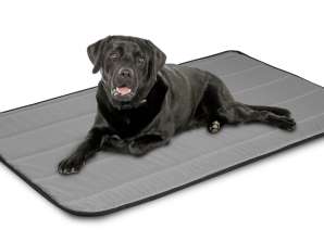 Килимок для ліжка для собак 100х70 см Сіра Codura Водонепроникна
