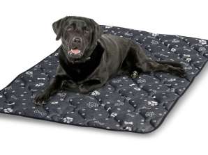 Dog bed mat 100x70 cm Waterproof Bones Silver