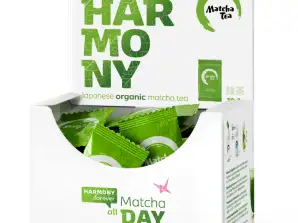 Bio Matcha Tea Harmony contains 30 pieces of 2g sachets. Thanks to them, the original Japanese Matcha Tea stays fresh at all times and individual portions do not need to be measured