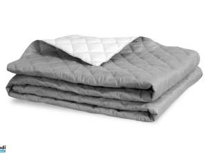 Quilted bedspread DOUBLE-SIDED Grey-white 220x240 cm