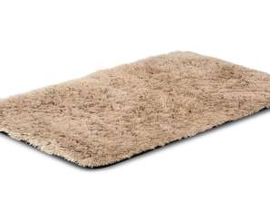 Pluche vloerkleed SHAGGY 80x120 cm Antislip Beige Soft