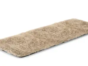 SHAGGY Tapis en peluche 80x300 cm Antidérapant Beige Doux