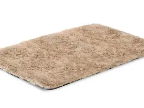 SHAGGY Plüschteppich 120x160 cm Antirutsch Beige Soft