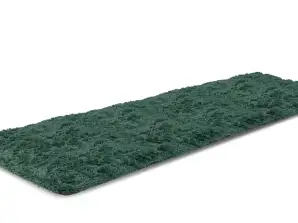 SHAGGY Tapis en peluche 80x300 cm Antidérapant Vert Doux