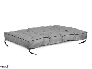 Garden Cushion 120x80 cm with High Side for Bench Pallets Waterproof Grey