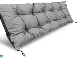 Garden Cushion 120x50 cm for Bench Swing Pallets Waterproof Grey