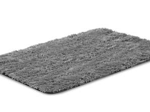 Pliušinis kilimas SHAGGY 80x120 cm Antislip Tamsiai Pilka Soft
