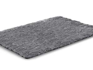 Plyšový koberec SHAGGY 120x160 cm protiskluzový tmavě šedá měkký