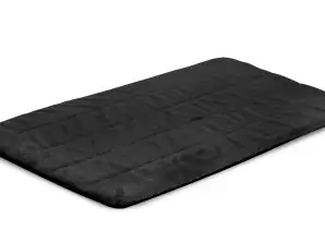 Tapis moelleux RABBIT 80x120 cm Antidérapant Noir Doux