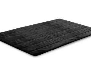 Tapis moelleux RABBIT 120x160 cm Antidérapant Noir Doux