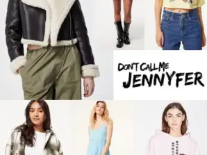 Stock di abbigliamento femminile di marca francese Don't Call Me Jennyfer, mix invernale ed estivo