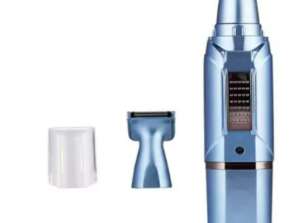 Профессиональный электрический аккумуляторный триммер для носа 2 в 1 Портативный триммер для удаления волос Триммер для бритья Резак для волос Машинка для стрижки волос Синий беспроводной уход за лицом