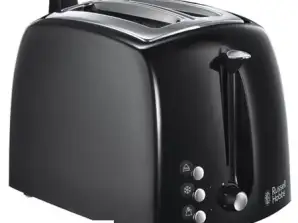 RUSSELL HOBBS 22601-56 Grille-pain 2 tranches Textures Plus+ - Noir