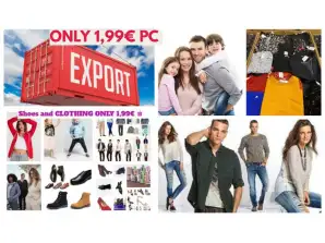Tøj & fodtøj engros eksport bred vifte af mærker