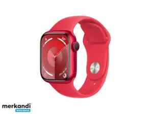 Apple Watch S9 Alaşımı. 41mm GPS Ürün Kırmızı Spor Kordon Kırmızı S/M MRXG3QF/A