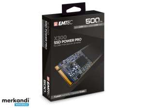 Emtec belső SSD X300 512 GB kapacitású M.2 2280 SATA 3D NAND 2200 MB/sec ECSSD512GX300