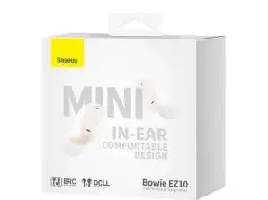 Baseus øretelefon Bluetooth Bowie EZ10 BT 5,3 TWS hvit EU-A000543002
