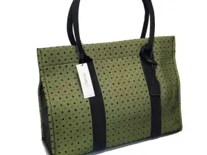 Sort/gul Carpisa håndtasker/shoppere med knaplukning