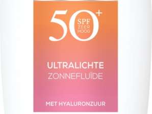 Biodermaalinen ultrakevyt aurinkoneste - aurinkovoide SPF50+ - hyaluronihapolla - aurinkovoide kasvot