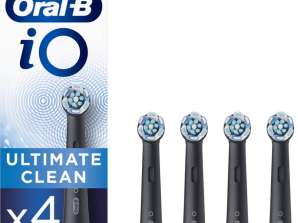 Oral-B iO Ultimate Clean - Κεφαλές βούρτσας - Μαύρο - Συσκευασία των 4 τεμαχίων