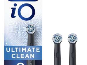 Oral-B iO Ultimate Clean - Βουρτσοκεφαλές - Μαύρο - Συσκευασία των 2 τεμαχίων