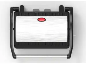 Grille-pain sandwich Rosberg R51442F, 800W, Pour 2 toasts, Plaques antiadhésives, Acier inoxydable/Noir