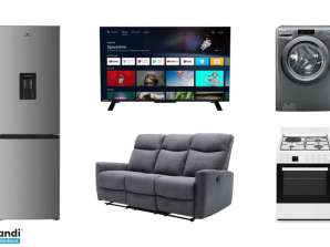 Set of 20 units: Television, Appliances and Mixed quality furniture