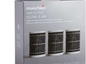 Pachet de reumplere a purificatorului de aer Munchkin: împrospătați-vă spațiul, 3 unități pentru acoperire de 2.2m³, filtru de carbon pentru reducerea mirosurilor