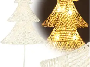 Decoração de Natal em pé árvore de Natal 39cm 10LED amarelo quente operado por bateria